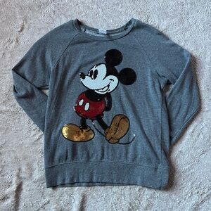 Disney | Mickey Mouse Grey Sequin Sweater *Size M